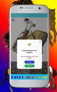 Kuda Menggambar Warna Dengan Nomor Pixel Art 2018 Screen Shot 3