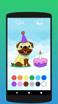 Coloring for Kids: Color the Dog Screen Shot 1