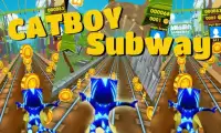 Subway Catboy Rush PJ Adventure Screen Shot 2