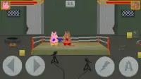 Pig Boxing - Pixel juego de lucha Screen Shot 2
