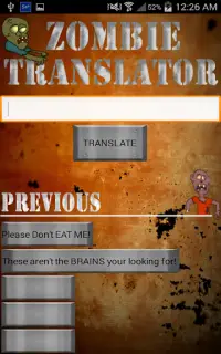 Zombie Translator Screen Shot 0