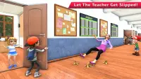 Halo Gila Horor Sekolah Guru 3D: Seram Game Screen Shot 2