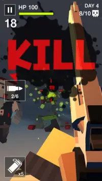 Cube Killer Zombie - FPS Survival Screen Shot 1