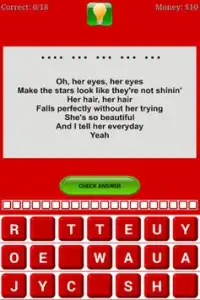 Quiz Lyrics - Bruno Mars Screen Shot 1