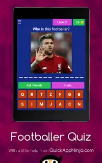 Footballer Quiz Screen Shot 9