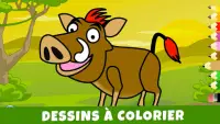 Jeux pour Enfants Puzzles et couleurs de la Savane Screen Shot 1