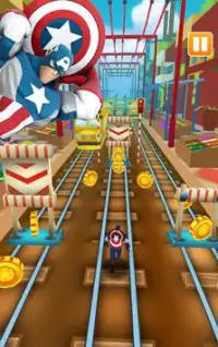 Subway Captain American Hero Screen Shot 3