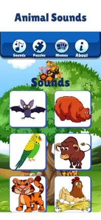 बच्चों के लिए पशु ध्वनि का खेल Screen Shot 1