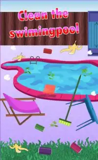 Summer Doll Dress up - Pool Cleaning & Decorating Screen Shot 3