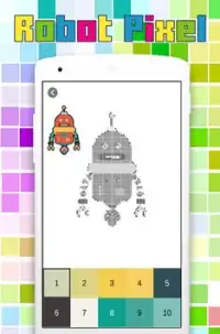Coloring robot Pixel Art, By Number Screen Shot 1