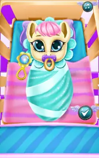 Pregnant Unicorn Mommy - Baby Pony Care Screen Shot 7