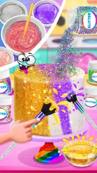 Glitter Cake - Unicorn Rainbow Food Maker Screen Shot 1