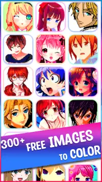 Anime Manga Pixel Art Coloring Screen Shot 0