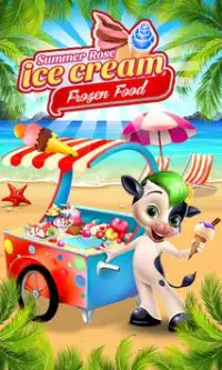 ग्रीष्मकालीन आइस क्रीम निर्माता: बच्चे खाद्य ट्रक Screen Shot 0
