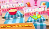 Tự làm cầu vồng Cupcake Maker - Kids Cooking game Screen Shot 1