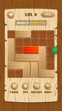 赤い木のブロックを解除する-パズルゲーム Screen Shot 1