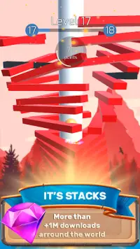 The Stack Tower : Ball Fall game 3d stick blocks ☄ Screen Shot 3