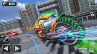Bicicleta de luz voando stunt simulador de corrida Screen Shot 1