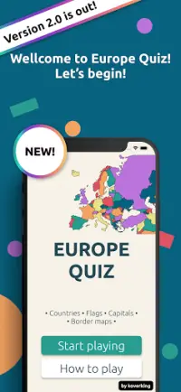 Europe Countries Quiz: Flags & Capitals guess game Screen Shot 0
