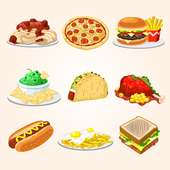 Food - Learn, Spell, Quiz, Draw, Color and Games