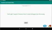 Countries, Capital cities, Continents, Flags Quiz Screen Shot 14