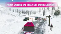 Kar Otobüsü Şehir Sürücüsü 3D: Modern Otobüs Oyunu Screen Shot 2