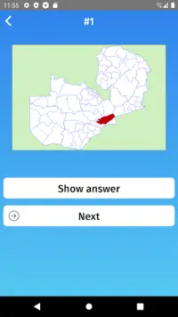 Zambia: Regions & Provinces Map Quiz Game Screen Shot 4