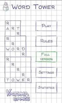 Word Tower Free (word game) Screen Shot 0