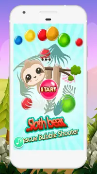 Sloth Bear Rescue Bubble Shooter Screen Shot 0
