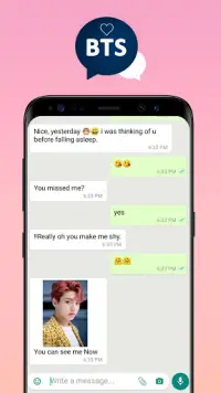 BTS Messenger - Blackpink Chat Simulator, BTS Love Screen Shot 3