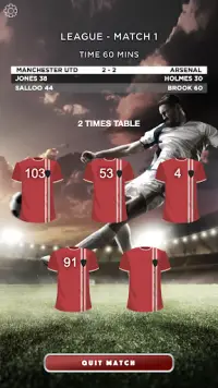STRIKER Football Maths Games Screen Shot 2