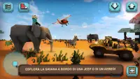 Safari nella Savana Quadrata Screen Shot 0