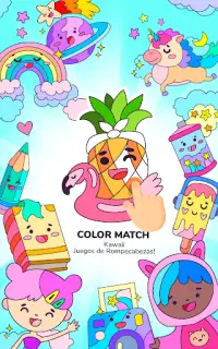 Color Match – Kawaii Juegos de Rompecabezas Screen Shot 14