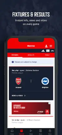 Arsenal Official App Screen Shot 3
