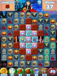 Halloween Games 2 - fun puzzle games match 3 games Screen Shot 8