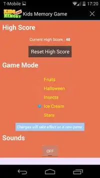 Kids Memory Game Screen Shot 1