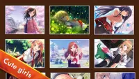 Anime Jigsaw Puzzles :Japanese Girl Screen Shot 1
