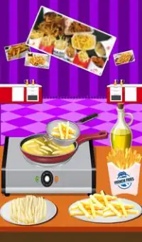 Jogo de culinária de fast food com frite francês Screen Shot 9