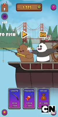We Bare Bears: Crazy Fishing Screen Shot 0