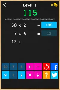 Numbers Game Math Brain Puzzle Screen Shot 0