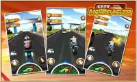 stad snelweg 3d motorfiets race Screen Shot 1