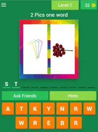 2 Pic One Word Guess - Fun Words Quiz Game Screen Shot 5