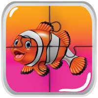 海の動物のジグソーパズル-子供のための教育ゲーム