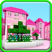Pink dollhouse games map for MCPE roblox ed.