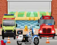 Car Wash Salon: Firetruck, Police Moto & Ambulance Screen Shot 16