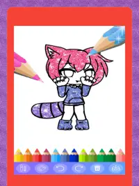 Gacha Glitter drawing and coloring Screen Shot 3