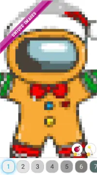 Real Impostor Crewmate Pixel Art Coloring Screen Shot 2