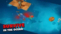 Epic Raft: Fighting Zombie Shark Survival Games Screen Shot 0