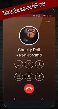 creepy scary doll video call and chat simulator Screen Shot 1
