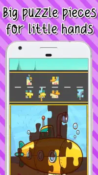キッズパズルゲーム：車、トラック、飛行機、列車 Screen Shot 4